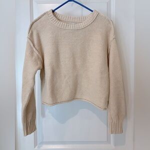 Cropped sweater- cream- American Eagle